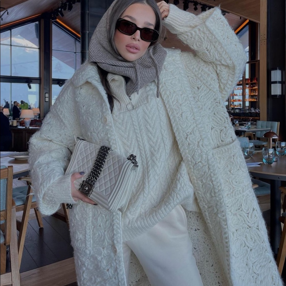 Zara Ecru Structured Wool Blend Coat - Picture 10 of 17